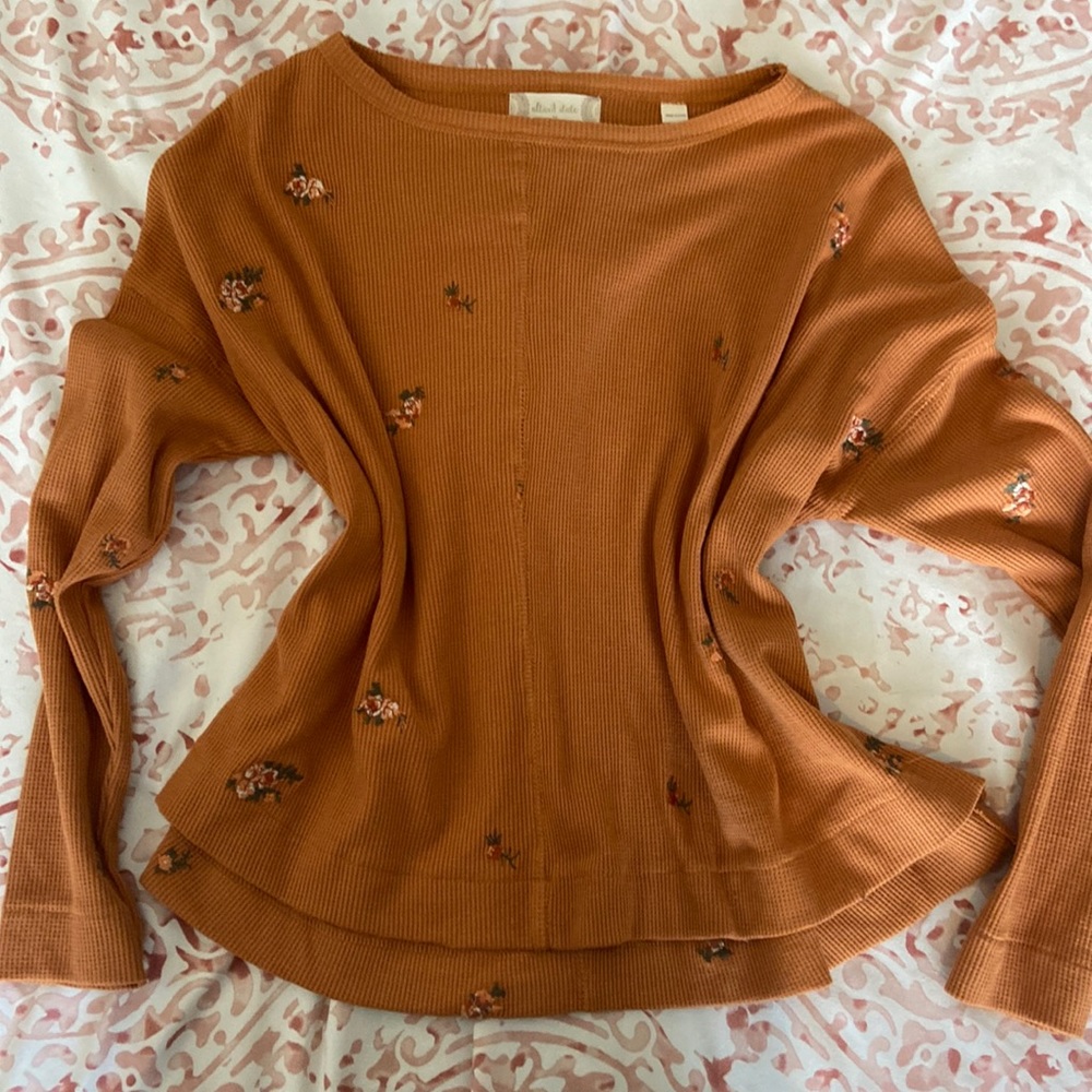 Altar’d State orange floral Top